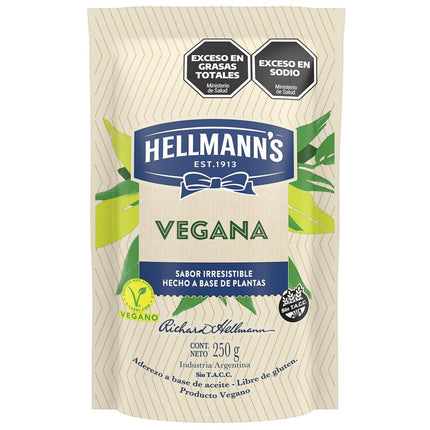 Mayonesa Vegana Sin TACC Hellmann´s, 250 g / 8,81 oz