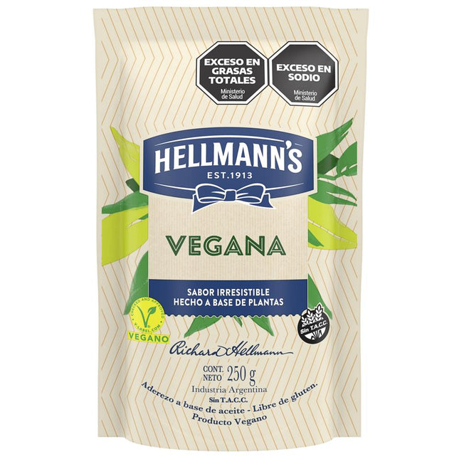 Mayonesa Vegana Sin TACC Hellmann´s, 250 g / 8,81 oz