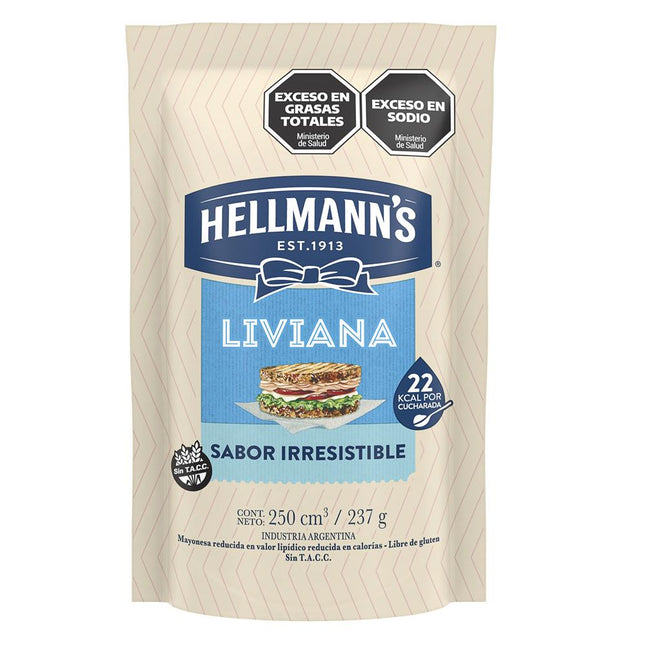 Mayonesa liviana Sin TACC Hellmann's, 475 g / 16,75 oz
