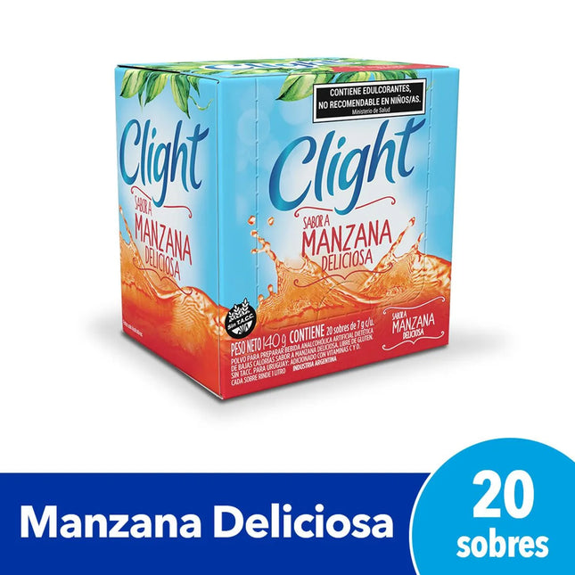 Clight Juice Delicious Apple flavor WITHOUT TACC, 7 g (Box of 20 sachets)
