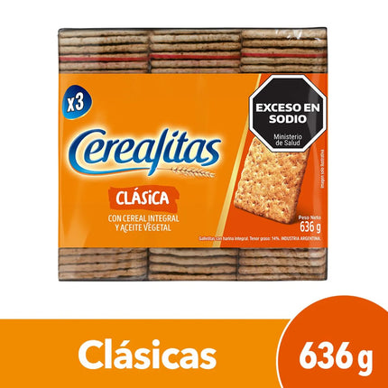 Galletitas integrales Cerealitas Pack x3 212 g – Envio internacional