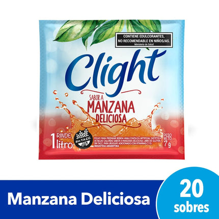 Clight Juice Delicious Apple flavor WITHOUT TACC, 7 g (Box of 20 sachets)