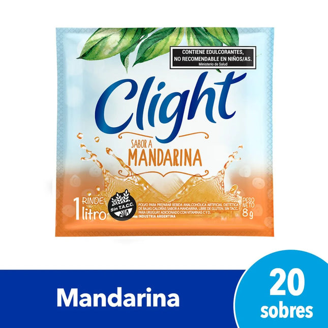 Clight Tangerine Flavor Juice Without TACC, 8 g / 0.28 oz (Box of 20 sachets)