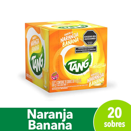 Jugo en polvo Naranja y Banana Tang, 15 g / 0.52 oz (Caja de 20 unidades)