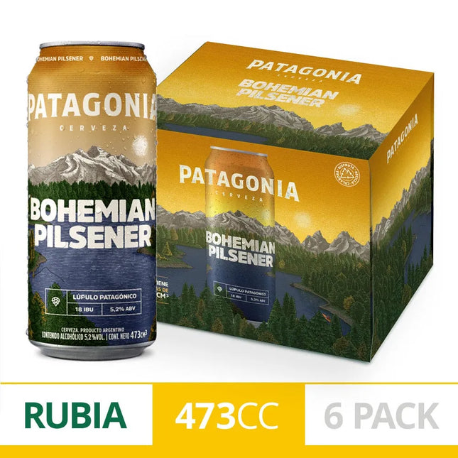 Cerveza Patagonia Bohemian Pilsener, 473 ml / 99,88 oz (Pack de 6)