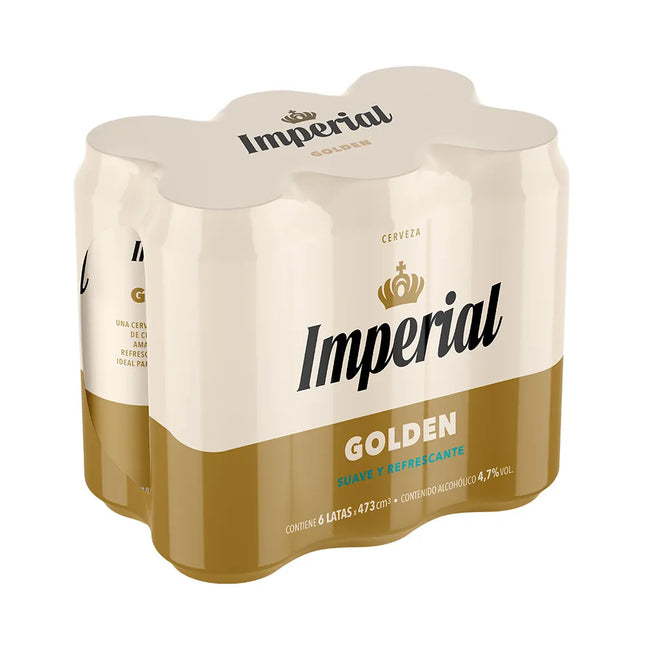 Cerveza Imperial Golden, 473 ml / 99,88 oz (Pack de 6)