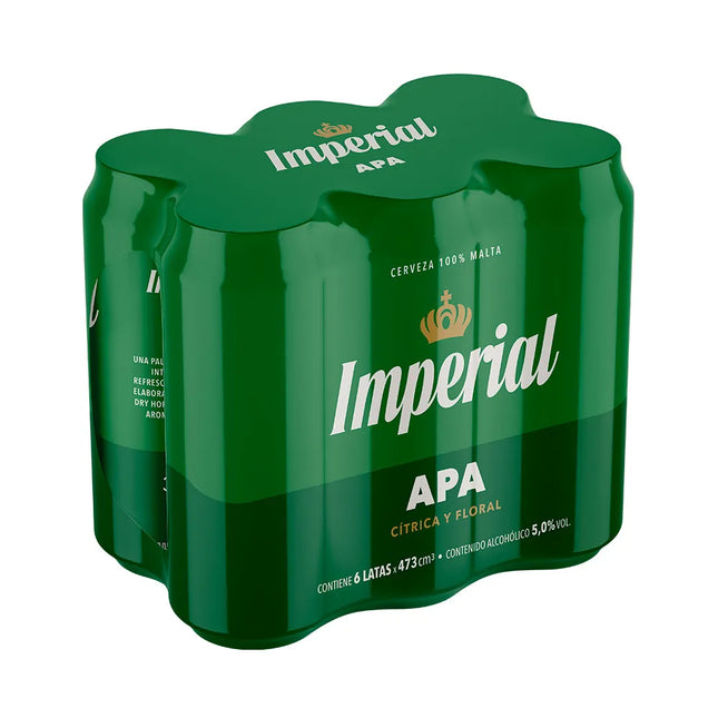 Cerveza Imperial APA, 473 ml / 99,88 oz (Pack de 6)
