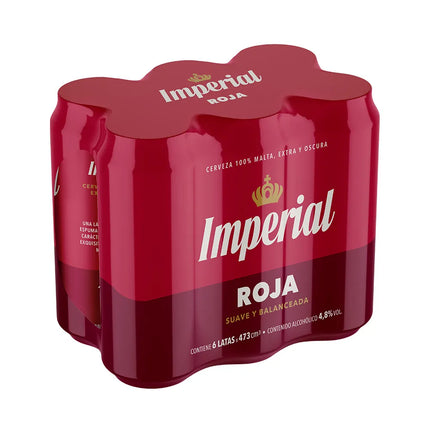 Cerveza Imperial Roja, 473 ml / 99,88 oz (Pack de 6)