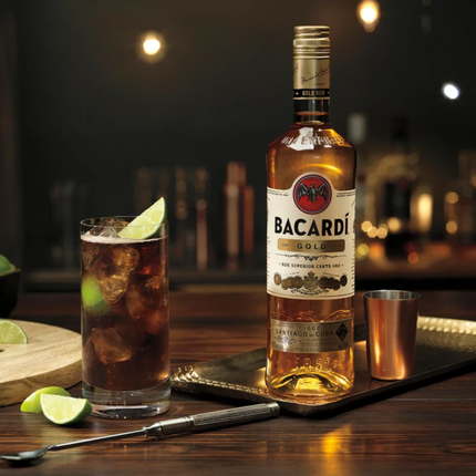 Bacardi Ron Gold 750 ml / 25.3 oz – Dorado para Cócteles y Degustación