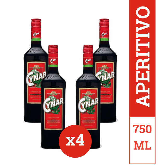 Combo de 4 Aperitivos Cynar, 750 ml / 25.36 oz