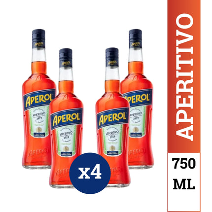 Combo de 4 Aperol Spritz, 750ml / 25.36 oz