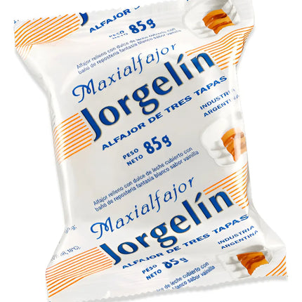 Alfajor Jorgelin Triple White, 85 g (Pack of 6)