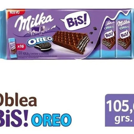 Oblea Oreo BIS bañada con Chocolate Milka, 105, 6 / 3,72 oz (Contiene 16 unidades)