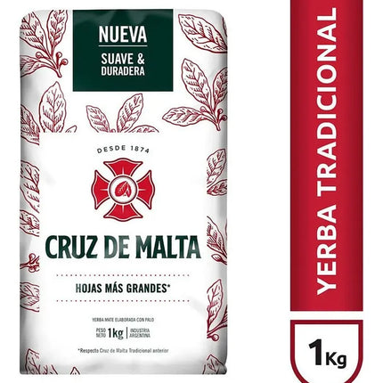 Yerba mate Cruz de Malta Tradicional, 1 kg  / 35,27 oz