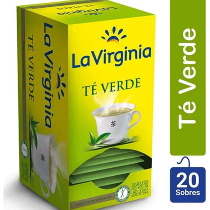 Te La Virginia Verde. Caja 20 saquitos individuales. 40g