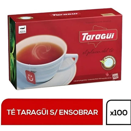 Te Negro Taragüí clasico , caja 100 saquitos individuales, 200g/7,05 oz