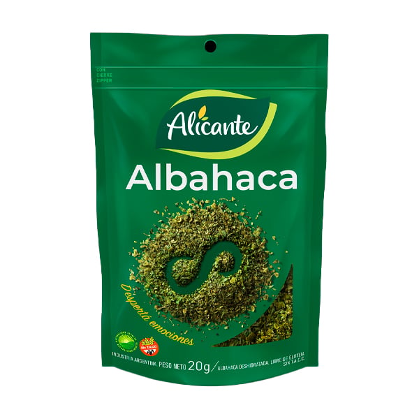 Albahaca Alicante Sin TACC, 20 g / 0,70 oz