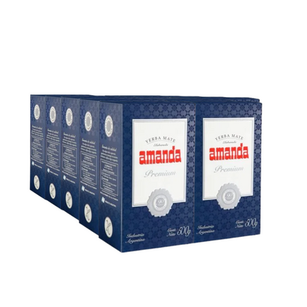 Amanda Yerba Mate Premium Selección pack x10 de 500 g – Yerba mate argentina intensa, refinada y aromática