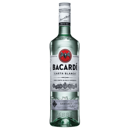 Botella Bacardi Ron Blanco 750 ml / 25.3 oz – Ron blanco premium ideal para cocktails como Mojito, Daiquirí y Piña Colada.