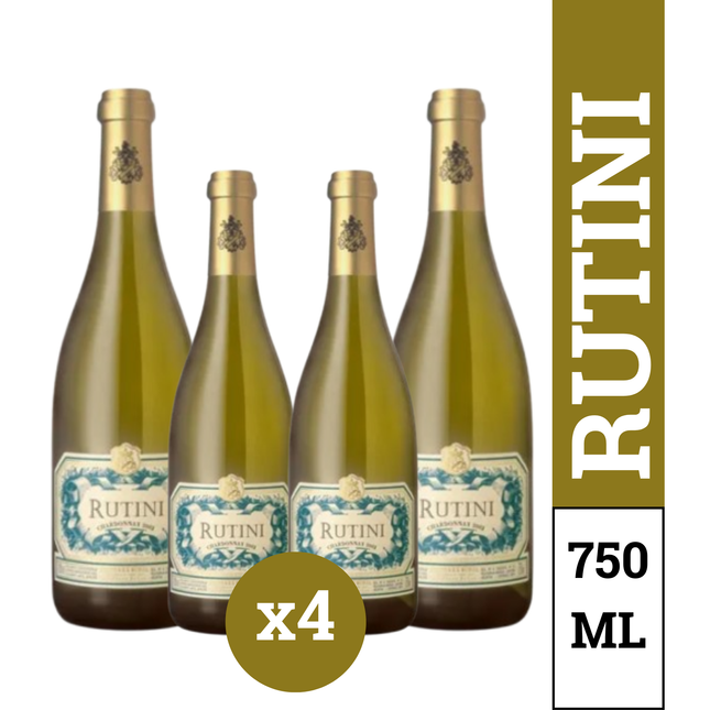 Pack x4 Bodega Rutini Chardonnay 750 ml – Vino Blanco Argentino de Mendoza