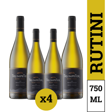 Pack x4 Bodega Rutini Trumpeter Chardonnay 750 ml – Vino Blanco Argentino de Mendoza