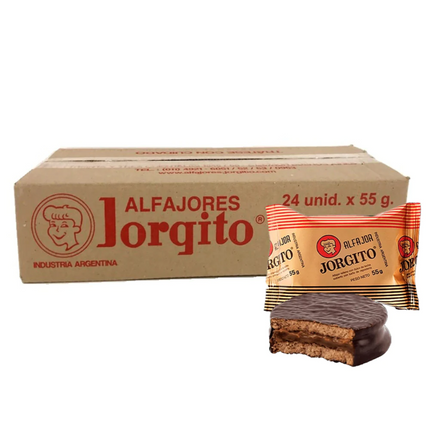 Alfajor Jorgito Clásico con Dulce de Leche – Caja x24 | Click & Foods