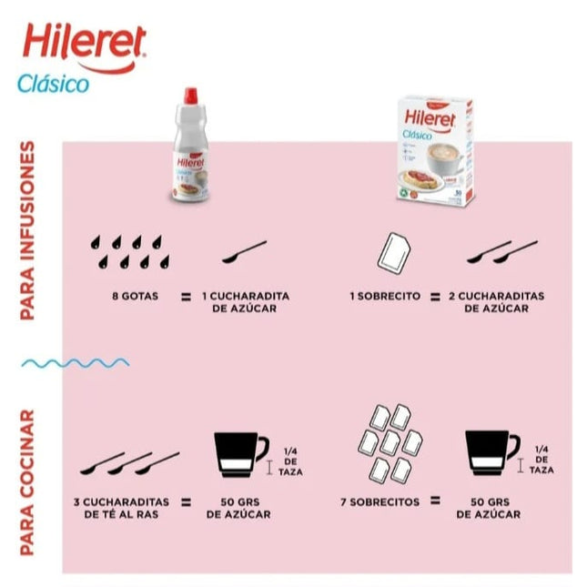 Edulcorante Líquido Hileret clasico, 500ml