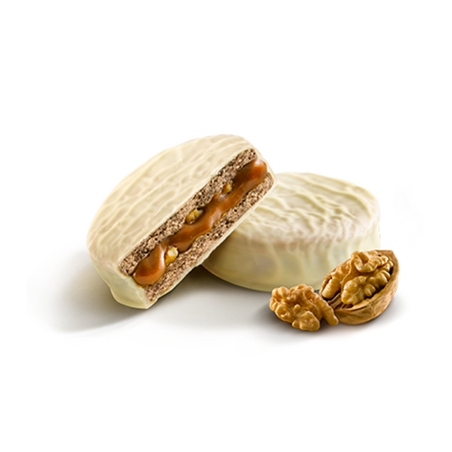 Alfajor Havanna Nuez, White Chocolate with Nuts & Dulce de Leche, 55 g / 1.94 oz (Box of 12)