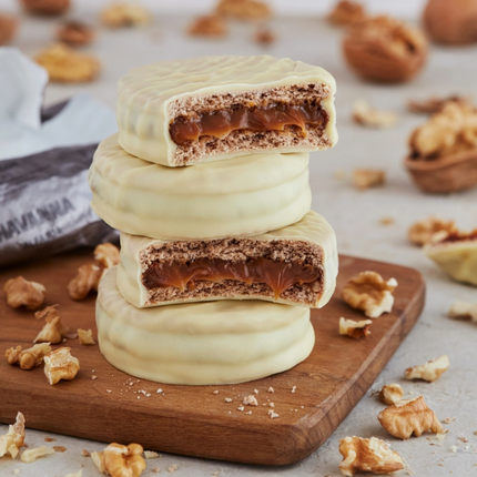 Alfajor Havanna Nuez, White Chocolate with Nuts & Dulce de Leche, 55 g / 1.94 oz (Box of 12)
