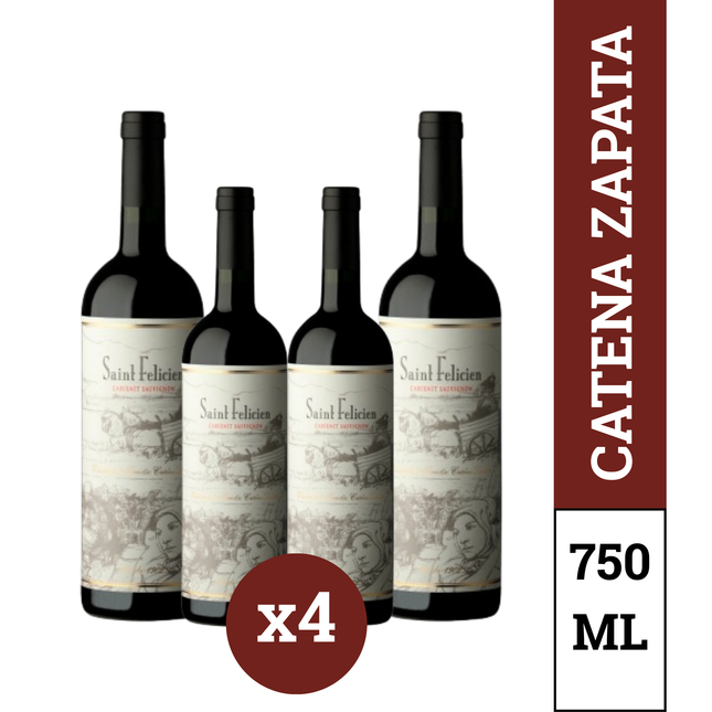 Combo de 4 Vinos Tinto Saint Felicien Cabernet Sauvignon – From Mendoza 750 ml / 25.3 oz