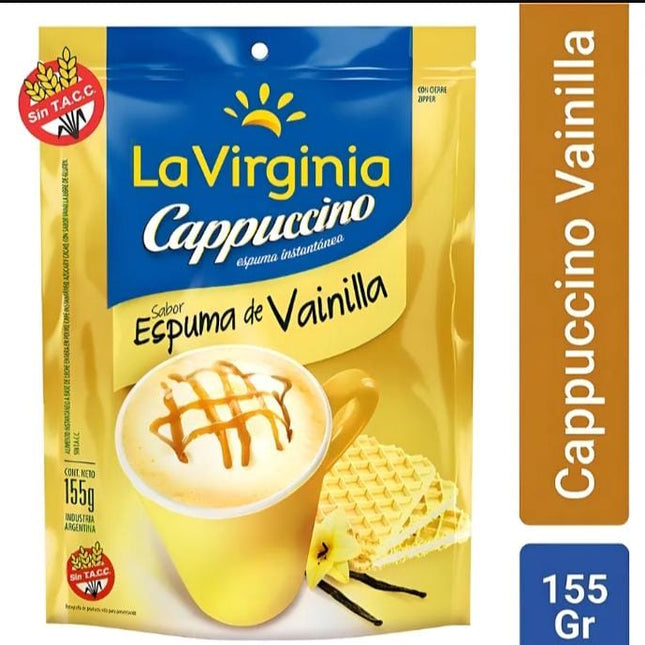 Capuccino La Virginia Instantaneo Vainilla Sin TACC, 155 g / 5.46 oz