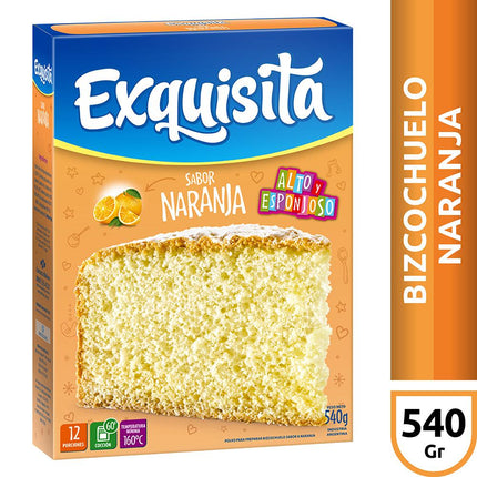 Bizcochuelo sabor Naranja Exquisita, 540 g / 19,04 oz