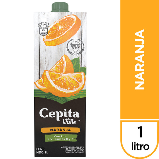 Cepita del Valle Orange Flavor Juice, 1 L / 35.27 oz