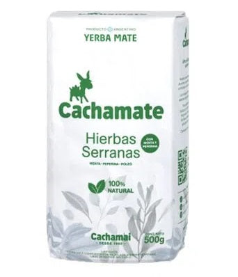Yerba mate Cachamate Hierbas Serranas (Blanca), 500 g / 17,63 oz